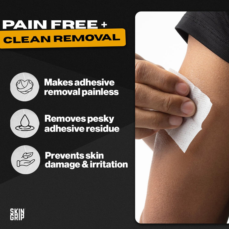 Skin Grip Adhesive Remover Wipes - 50 Ct | Medical Adhesive Remover for Skin | Dexcom Patch Removal | Skin-Friendly Adhesive Removal Wipes | Ostomy Adhesive Remover Wipes | CGMs & Sensor Cleanup