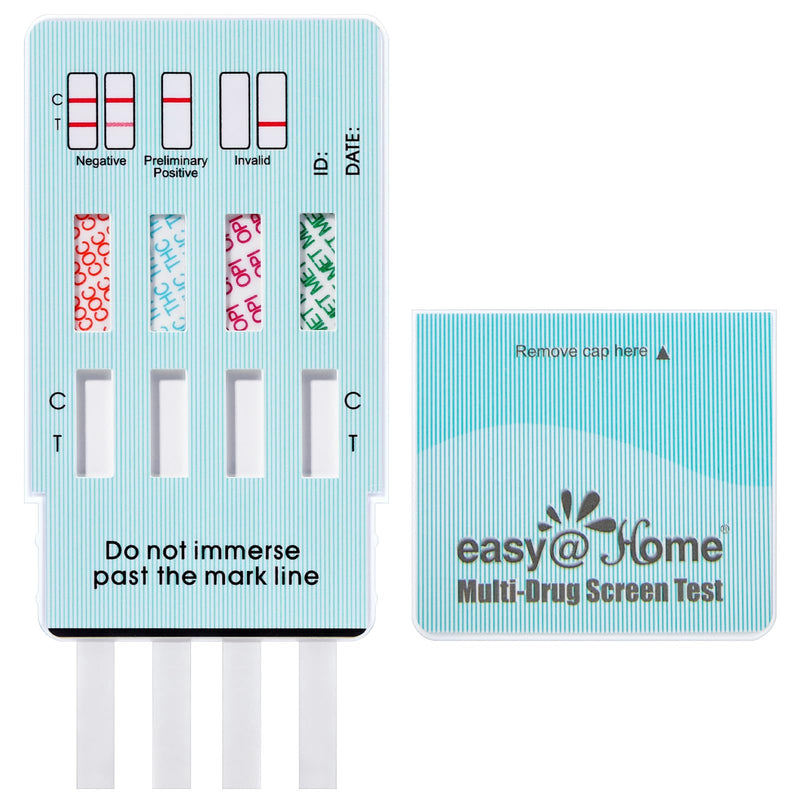 Easy@Home 10 Pack 4 Panel Instant Drug Test Kits - Testing Marijuana (THC), COC, OPI 2000,MET/mAMP - Urine Dip Drug Testing -#EDOAP-144 10 Count (Pack of 1)