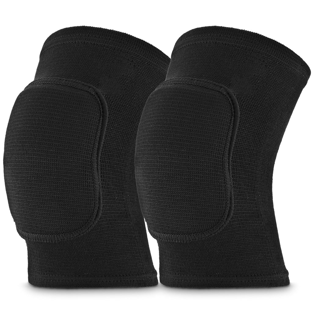 Arm Brace Pads Elbow Protector Strap Pair, Breathable Anti-Collision Sponge Tendonitis Fitness Volleyball Basketball Tennis Golfers Knee Support Band for Kids Men Women Elderly Black(40-75kg)