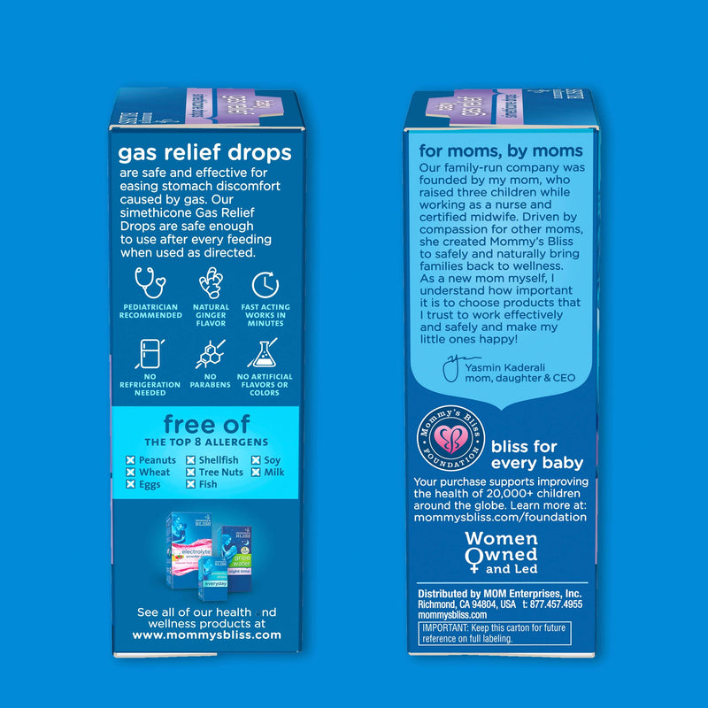 Mommy's Bliss Gripe Water & Baby Gas Relief Drops Combo Pack, Relieves Gas, Colic, Hiccups & Fussiness, Gentle for Babies, Total 3 oz