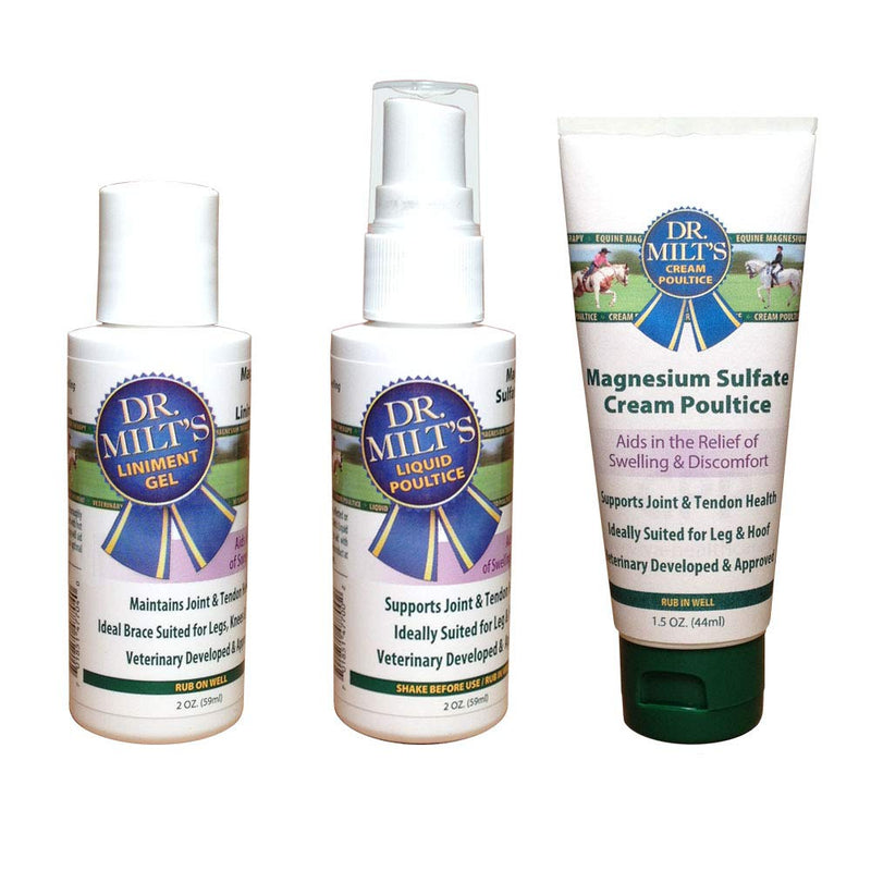 Dr. Milt's Hip and Joint Care, Horse Liniment for The Horse and Rider. 3 Pack - Cream, Gel and Spray. 1.83 Ounce (Pack of 3) - BeesActive Australia