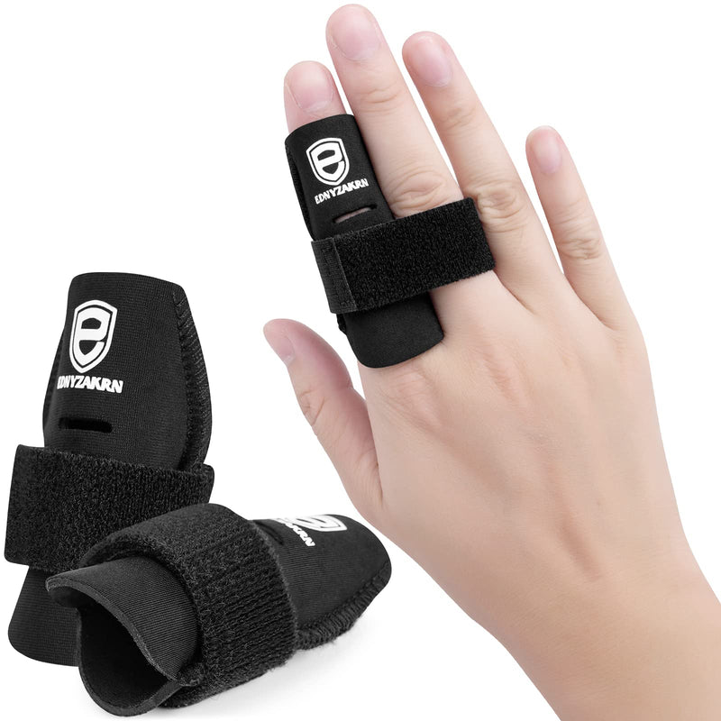 EDNYZAKRN 2 Pack Finger Sleeves Protectors, Finger Buddy Bands Adjustable Trigger Finger Brace Splint Support for Sport Basketball Volleyball Tennis Baseball Large - BeesActive Australia