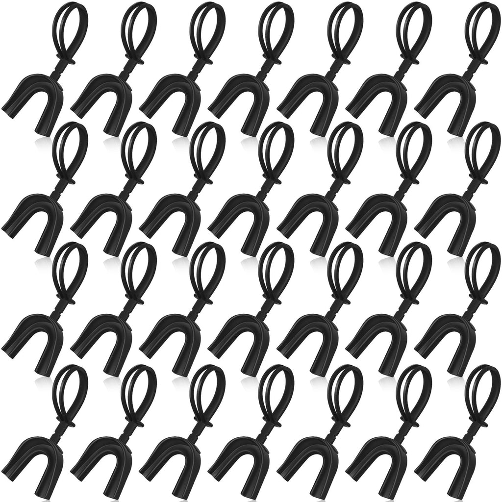 Kanayu 30 Pcs Strapped Mouth Guard Soft Sports Mouthguard with Strap Mouth Protector for Adult Youth Boxing Basketball Hockey Lacrosse Wrestling Taekwondo Jujitsu Rugby Black - BeesActive Australia