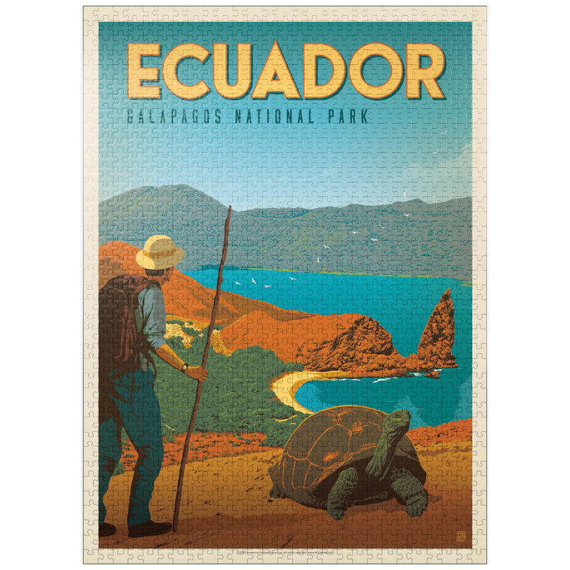 Ecuador: Galapagos National Park, Vintage Poster - Premium 1000 Piece Jigsaw Puzzle for Adults 1000 Pieces - BeesActive Australia