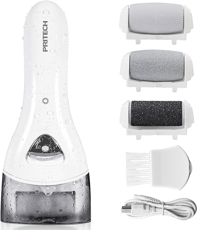 Electric Exfoliating Remover, USB Rechargeable, LED Light, Powerful Power, Exfoliating File, Hard Skin Remover, Electric Exfoliating Roller, Exfoliating Heels - BeesActive Australia
