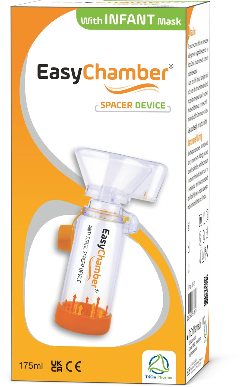 EasyChamber Anti-Static Spacer Device with Infant Mask, Inhaler Chamber, use with Metered Dose Inhaler, BPA and Latex Free - BeesActive Australia