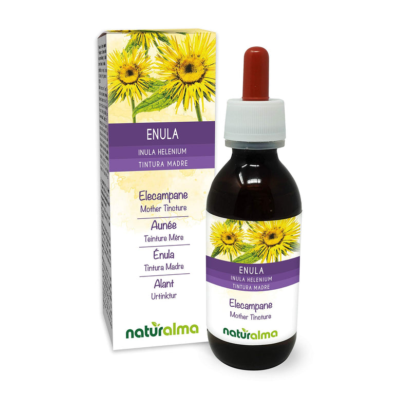 Elecampane (Inula helenium) Roots Alcohol-Free Mother Tincture Naturalma | Liquid Extract Drops 120 ml | Food Supplement | Vegan 120 ml (Pack of 1) - BeesActive Australia
