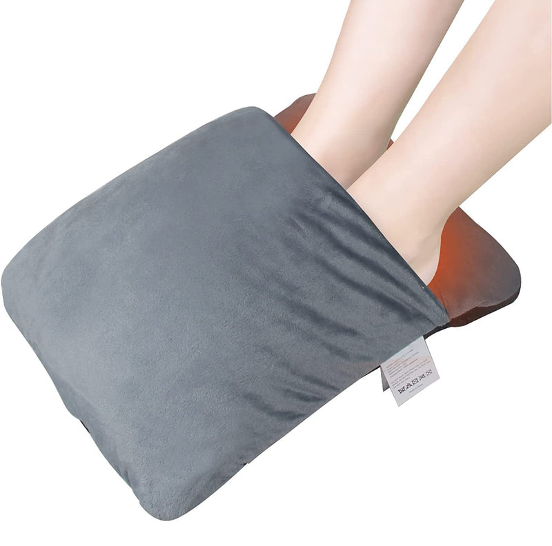 Electric Foot Warmer, Cold Feet Warmers for Home Use and Office Under Table Desk, with 3 Temperature Settings, Fast Heating for Heat Therapy & Pain Relief, Heated Foot Mat for Men & Women, Grey - BeesActive Australia