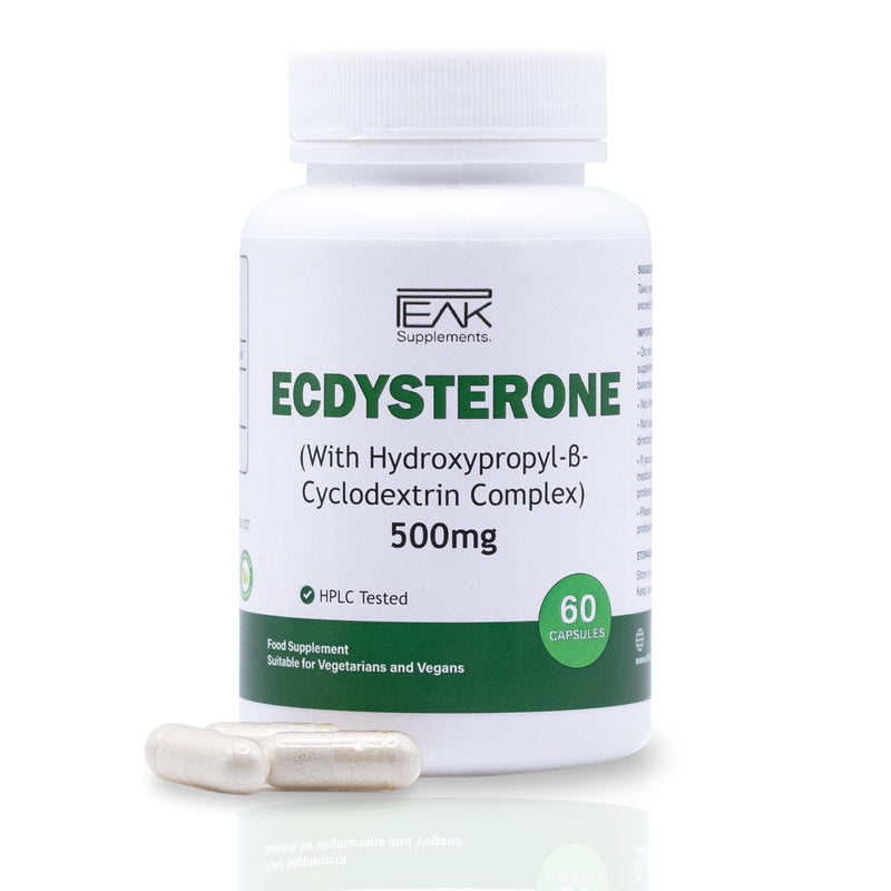Ecdysterone Complexed with Hydroxypropyl-β-Cyclodextrin for Maximum Absorption | High Dosage 500mg x 60 Capsules (2 Months Supply) | Potent Natural Anabolic Supplement - 100% Organic - BeesActive Australia