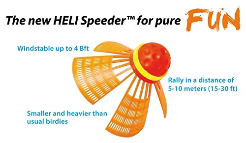 Speedminton SM01-FUN-10 FUN Set - Alternative to beach ball, spike ball, badminton, incl. 1 HELI and one FUN Speeder, perfect for the beach, park or backyard - BeesActive Australia
