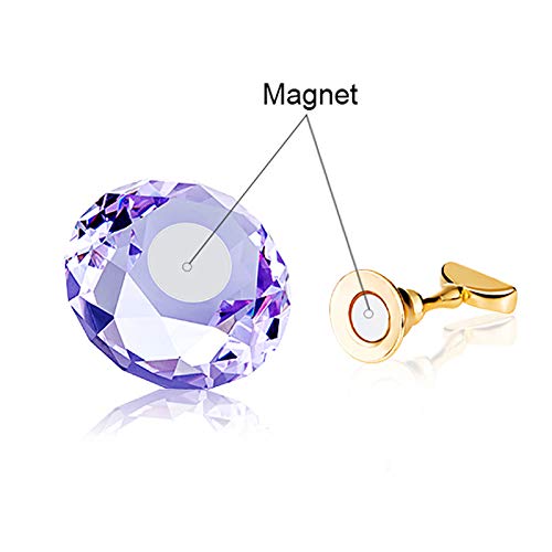 Tvoip 1Pcs Magnetic Nail Holder Practice Training Display Stand Acrylic Crystal Holders Alloy False Nail Tip Salon DIY Manicure Tools - BeesActive Australia