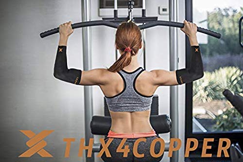 Thx4COPPER Elbow Compression Sleeve(2 Pack) - Copper Infused Support -Guaranteed Recovery Copper Elbow Brace-Idea for Workouts, Sports, Golfers, Tennis Elbow, Arthritis, Tendonitis-Small S (Pack of 2) - BeesActive Australia