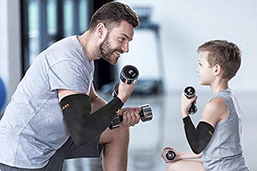 Thx4COPPER Elbow Compression Sleeve(2 Pack) - Copper Infused Support -Guaranteed Recovery Copper Elbow Brace-Idea for Workouts, Sports, Golfers, Tennis Elbow, Arthritis, Tendonitis-Small S (Pack of 2) - BeesActive Australia