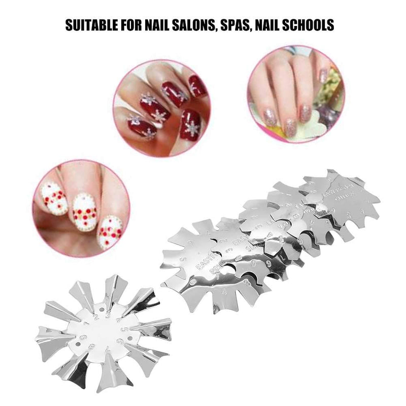 6pcs Nail Art Edge, Trimmer Nail Form Cutter Clipper Styling, Nail Template Tools for Nail Salons Spas Nail Schools Individual Manicurists - BeesActive Australia