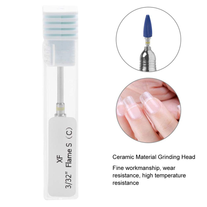 Nail Drill Bits, Tungsten Steel Nail Drill Head, Ceramic Cylinder Shape Grinding Head Nail Drill Bit for Nail Polishing Manicure Tools (20ST) 20ST - BeesActive Australia
