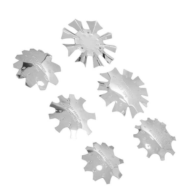 6pcs Nail Art Edge, Trimmer Nail Form Cutter Clipper Styling, Nail Template Tools for Nail Salons Spas Nail Schools Individual Manicurists - BeesActive Australia