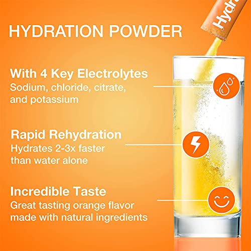 Hydralyte, Effervescent Electrolyte Sachets, 20 Sticks, Orange