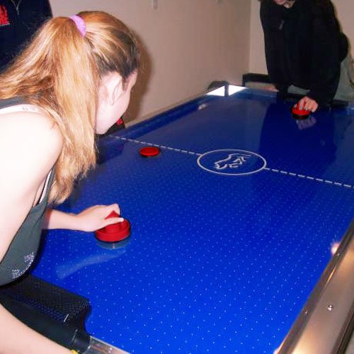 Brybelly Pucks & Paddles - Set of Two 3.75" Air Hockey Paddles & 3.25" Pucks – Replacement Pucks & Pusher Mallets for Full Size Air Hockey Game Tables - BeesActive Australia