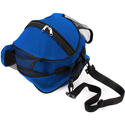 TINTON LIFE Waterproof Basketball Bag with Adjustable Shoulder Strap Portable Football Soccer Volleyball Carrier Holder Blue - BeesActive Australia