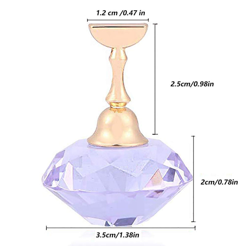 Tvoip 1Pcs Magnetic Nail Holder Practice Training Display Stand Acrylic Crystal Holders Alloy False Nail Tip Salon DIY Manicure Tools - BeesActive Australia