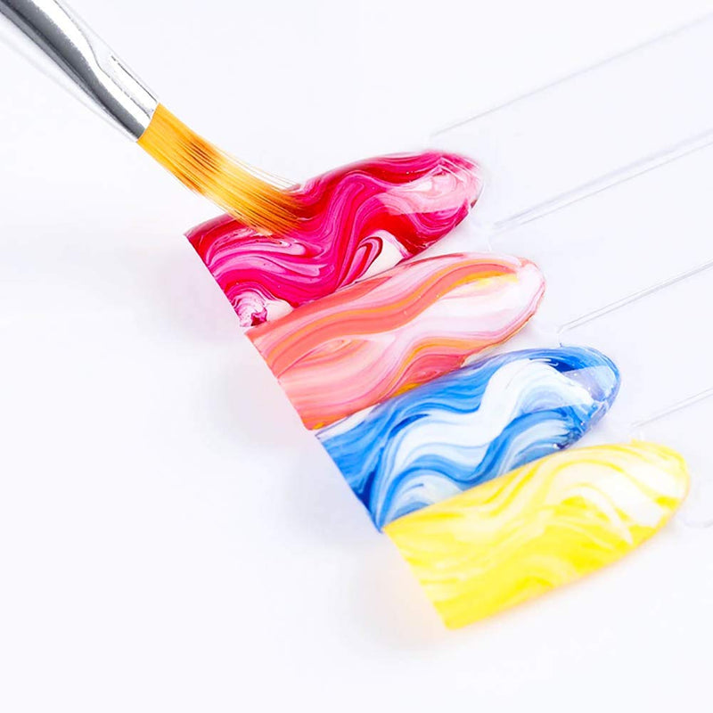 DANNEASY 3Pcs Nail Gradient Pen Lace Ombre Design Acrylic Nail Art Brush Set Drawing Painting Pen Manicure DIY&Salon Tools KIT 1 - BeesActive Australia