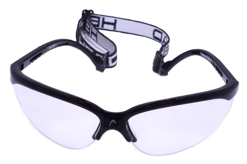 HEAD Racquetball Goggles - Pro Elite Anti Fog & Scratch Resistant Protective Eyewear w/UV Protection (Black) Black - BeesActive Australia