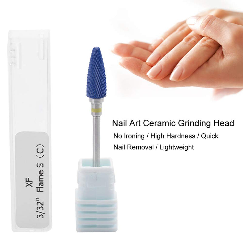 Nail Drill Bits, Tungsten Steel Nail Drill Head, Ceramic Cylinder Shape Grinding Head Nail Drill Bit for Nail Polishing Manicure Tools (20ST) 20ST - BeesActive Australia