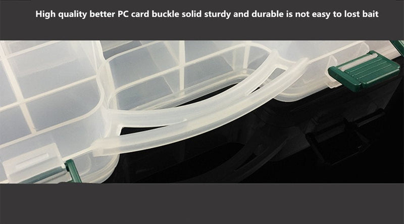 Double-Sided Fishing Tackle Lure Box Organizer,Deep Large Fishing Lure Bait Hooks Tackle Accessory Storage Trays Case with Adjustable Dividers Double Sided-44 Compartments - BeesActive Australia