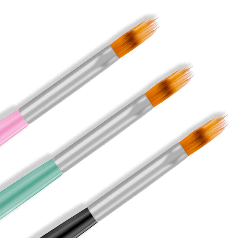 DANNEASY 3Pcs Nail Gradient Pen Lace Ombre Design Acrylic Nail Art Brush Set Drawing Painting Pen Manicure DIY&Salon Tools KIT 1 - BeesActive Australia