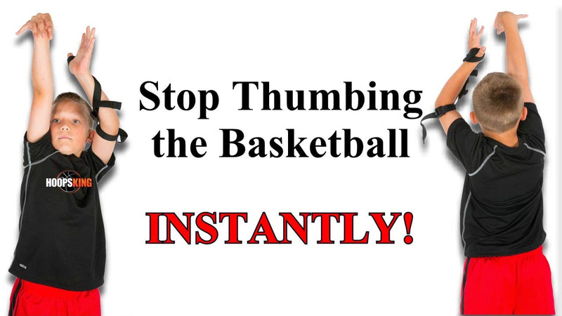 HoopsKing Off or Guide Hand Shooting Aid Perfect Jump Shot Strap - Develop A True One Handed Release On Your Shot - Stops Rotation of The Wrist to Prevent Off Hand Interference - BeesActive Australia