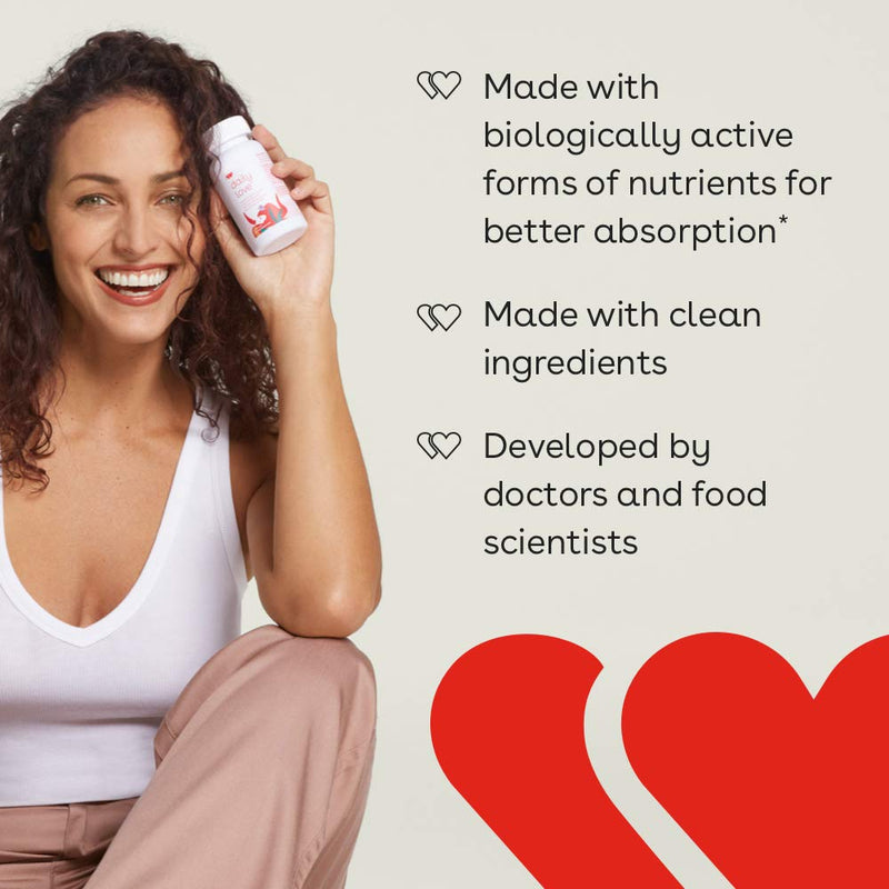 Love Wellness Multivitamin – Daily Love – Multivitamin for Women - 30 Day Supply - Complete multivitamin with Support for Immunity and PMS - 25+ Vitamins and Minerals for Your Baseline Mineral Needs - BeesActive Australia
