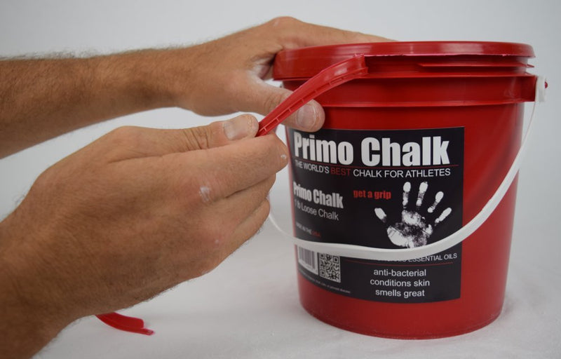 Primo Chalk Stop ruining Your Hands 1lb Bucket, The Way Climbing and Lifting Chalk Should be. Switch to Primo Gym Chalk and Experience The Difference for Yourself. - BeesActive Australia