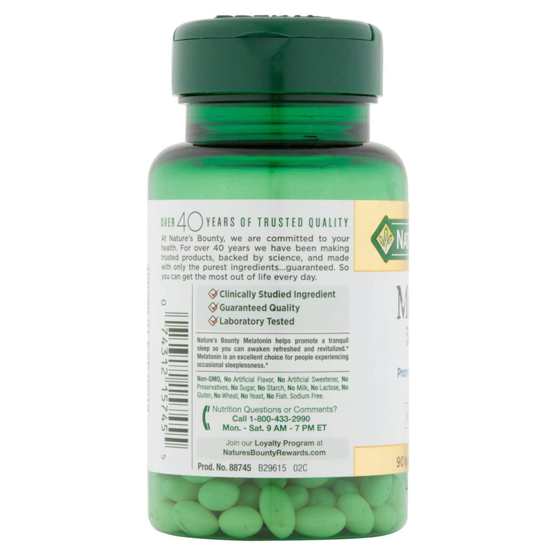 Nature's Bounty Melatonin 5mg, 90 Softgels (Pack of 2) - BeesActive Australia
