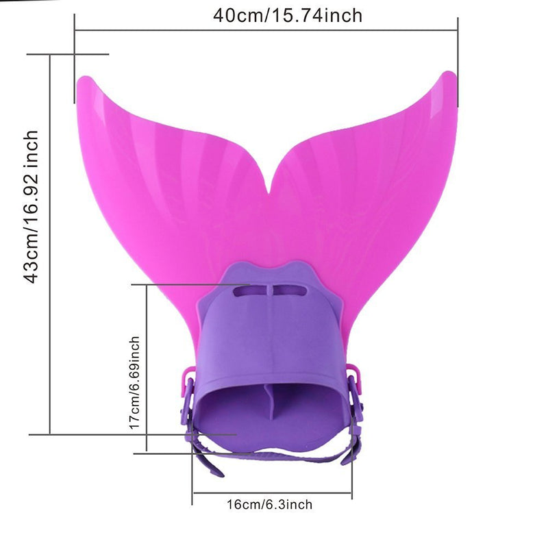 AIWANK Adjustable Mermaid Swim Flippers Fin for Swimming Training Girl,Kid Monofin RED - BeesActive Australia