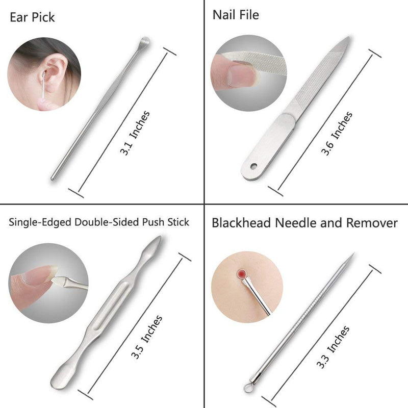 ZIZZON Professional Nail Care kit Manicure Grooming Set with Travel Case(Rose Gold) Rose Gold - BeesActive Australia