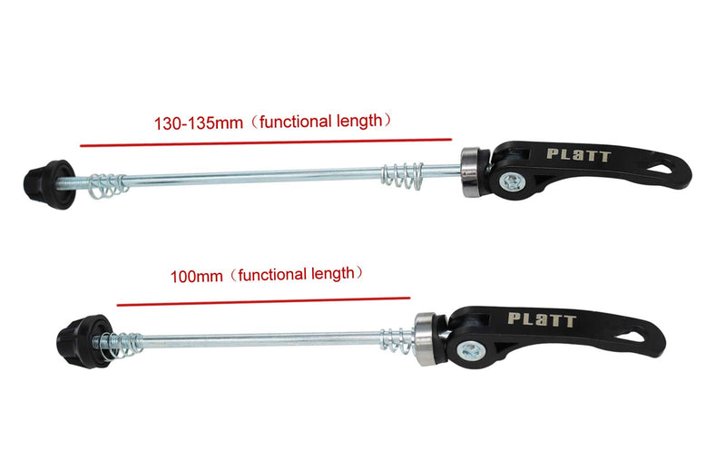 Platt Bike Wheel Hub Skewers MTB Quick Release Skewers Front and Rear Axle Fit for Road Bike,Mountain Bike,BMX (1Pair) black - BeesActive Australia