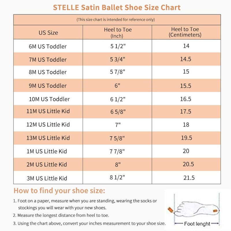 STELLE Girls Ballet Dance Shoes Satin Slippers Gymnastics Flats Split Sole with Ribbon 6 Toddler Ballet Pink(no Ribbon) - BeesActive Australia