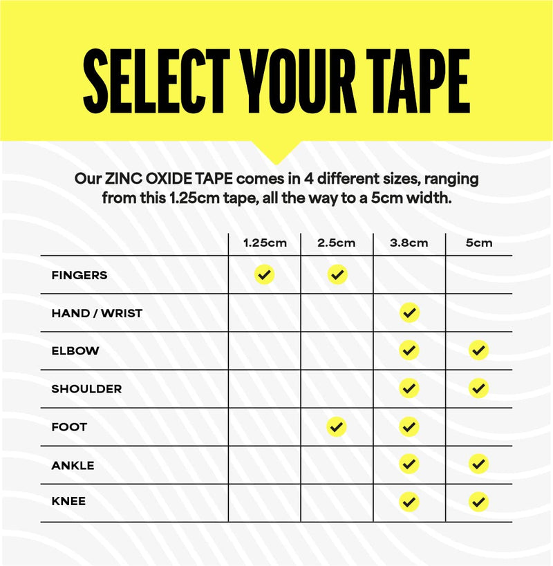 3 Rolls - SPORTTAPE Zinc Oxide Tape - 2.5cm x 10m - Wrist & Finger Tape | Boxing Tape, Wrist & Hand Wrap | Sports Strapping Tape, Athletic Tape for Rugby, Football, Rowing, Volleyball & Golf 2.5cm x 10m - 3 Rolls - BeesActive Australia