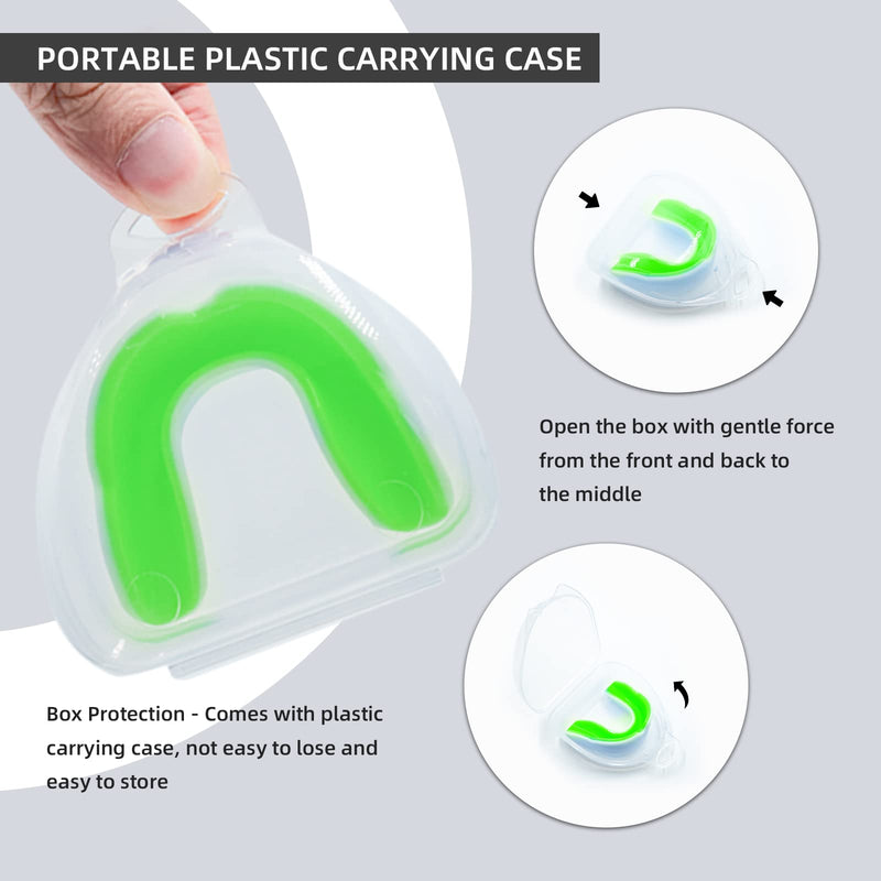 LPONJAR 5 Pack Kids Youth Mouth Guard for Sports, Child Teen Athletic Mouthguard with Case for Football Lacrosse Basketball Taekwondo Boxing MMA Rugby Karate Wrestling Small (under 9 Year old) - BeesActive Australia