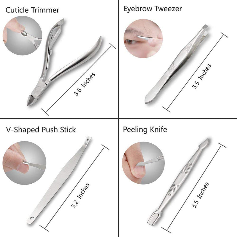 ZIZZON Professional Nail Care kit Manicure Grooming Set with Travel Case(Rose Gold) Rose Gold - BeesActive Australia