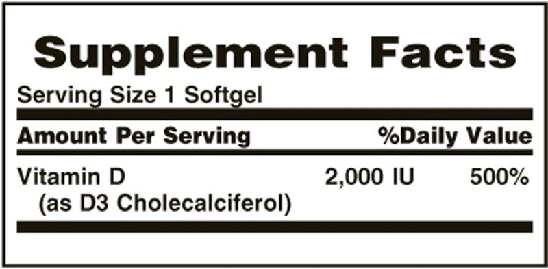 Vitamin D3 by Nature's Bounty, Vitamin Supplement, Supports Immune System and Bone Health, 50mcg, 2000IU,150 Count (Pack of 2) - BeesActive Australia