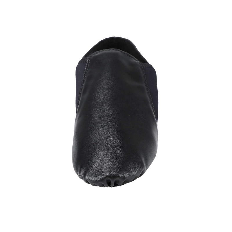 Linodes Unisex 006 PU Leather Upper Slip-on Jazz Shoe for Women and Men's Dance Shoes 4 Women/3.5 Men Black - BeesActive Australia