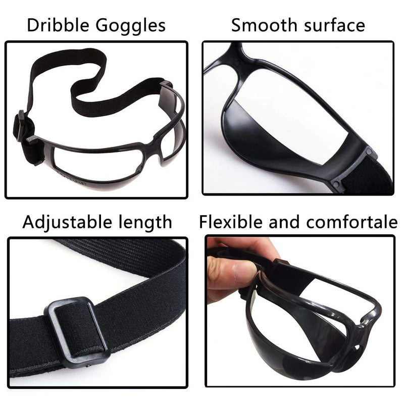 Basketball Dribbling Finger Training Anti Grip Ball Handle Train Gloves, Basketball Goggles Dribble Dribbling Eyewear Glasses Goggles for Kids Youth Adult Adolescent Golf Rugby Soccer For Adult - BeesActive Australia