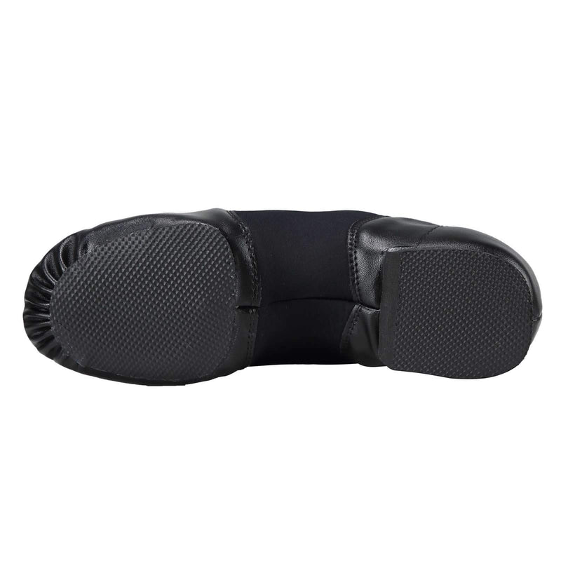 Linodes Unisex 006 PU Leather Upper Slip-on Jazz Shoe for Women and Men's Dance Shoes 4 Women/3.5 Men Black - BeesActive Australia