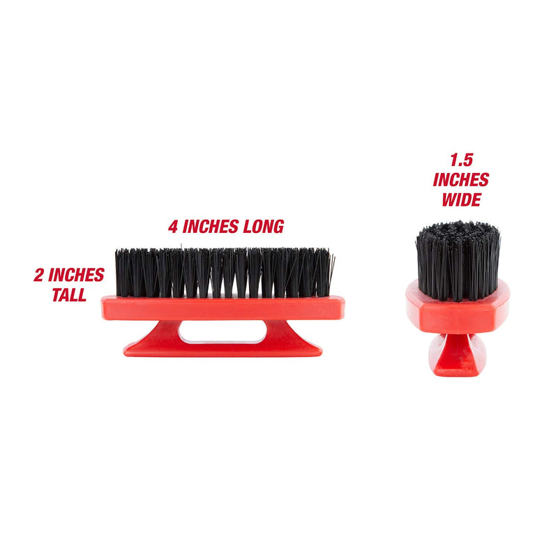 GreatNeck 19025 Fingernail Brushes, Red Hard Bristle Nail Brushes (6 Pk) | Professional Quality, Ideal for Mechanics and Gardeners, Men and Women | Convenient Handle for Deep Nail Cleaning 6 Pcs - BeesActive Australia