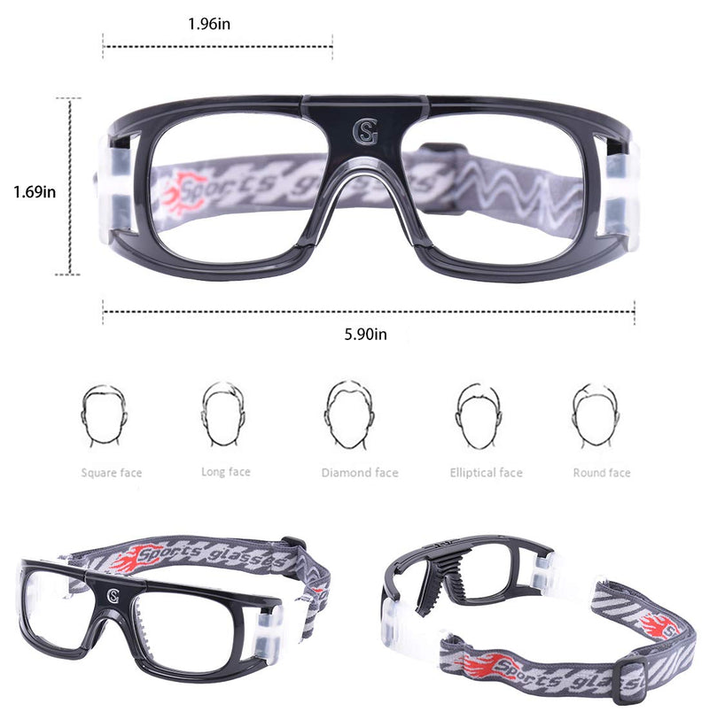 SooGree Sports Glasses Goggles for Men Basketball Anti Fog Protective Goggles Black - BeesActive Australia