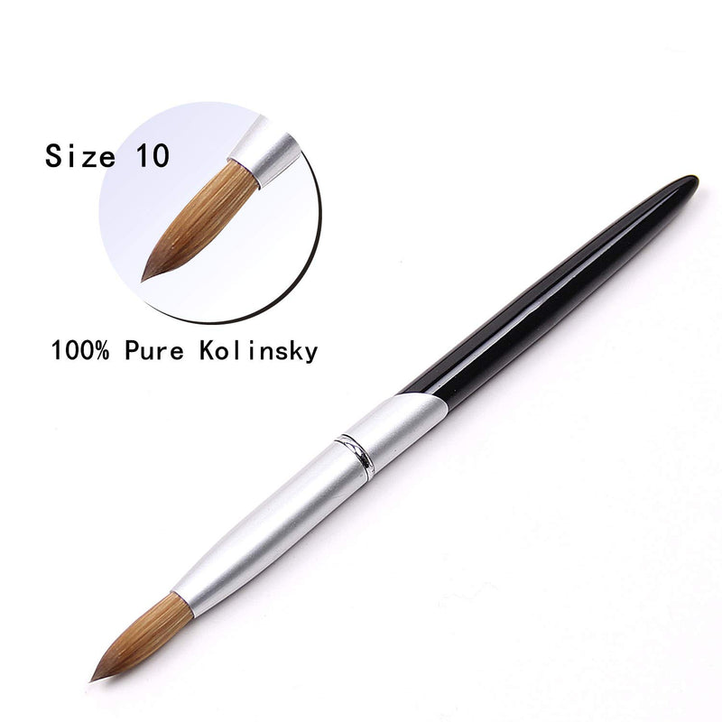 YINUOQI Size 10 Kolinsky Brushes for Acrylic Nails,Size 10 Acrylic Brush(10) - BeesActive Australia