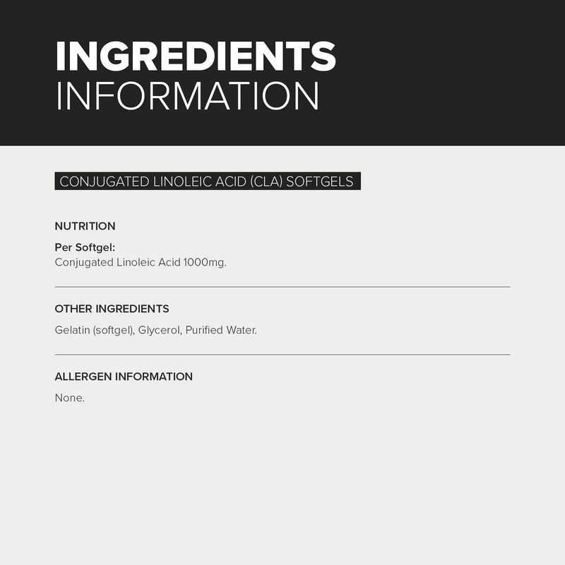 Bulk Conjugated Linoleic Acid (CLA) Softgels, 1000 mg, Pack of 90, Packaging May Vary 90 Softgels (Pack of 1) - BeesActive Australia