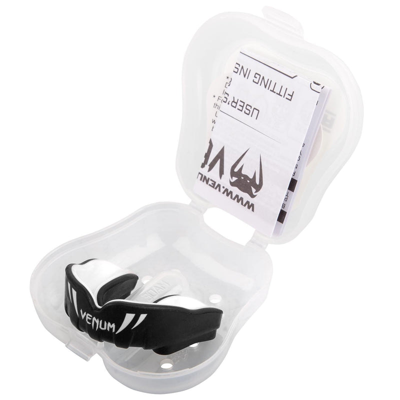 Venum Challenger Kids Mouthguard, Black/White, One Size - BeesActive Australia