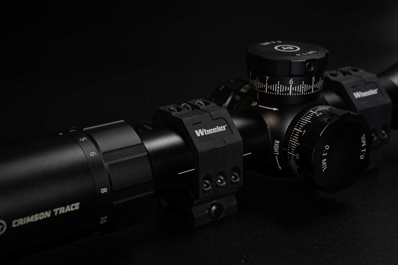 Wheeler 2 Piece Picatinny Rail Scope Rings with Flat Top, 6-Hole Design and Integrated Anti-Cant Indicator for Leveling, Shooting and Gunsmithing 30mm High - BeesActive Australia